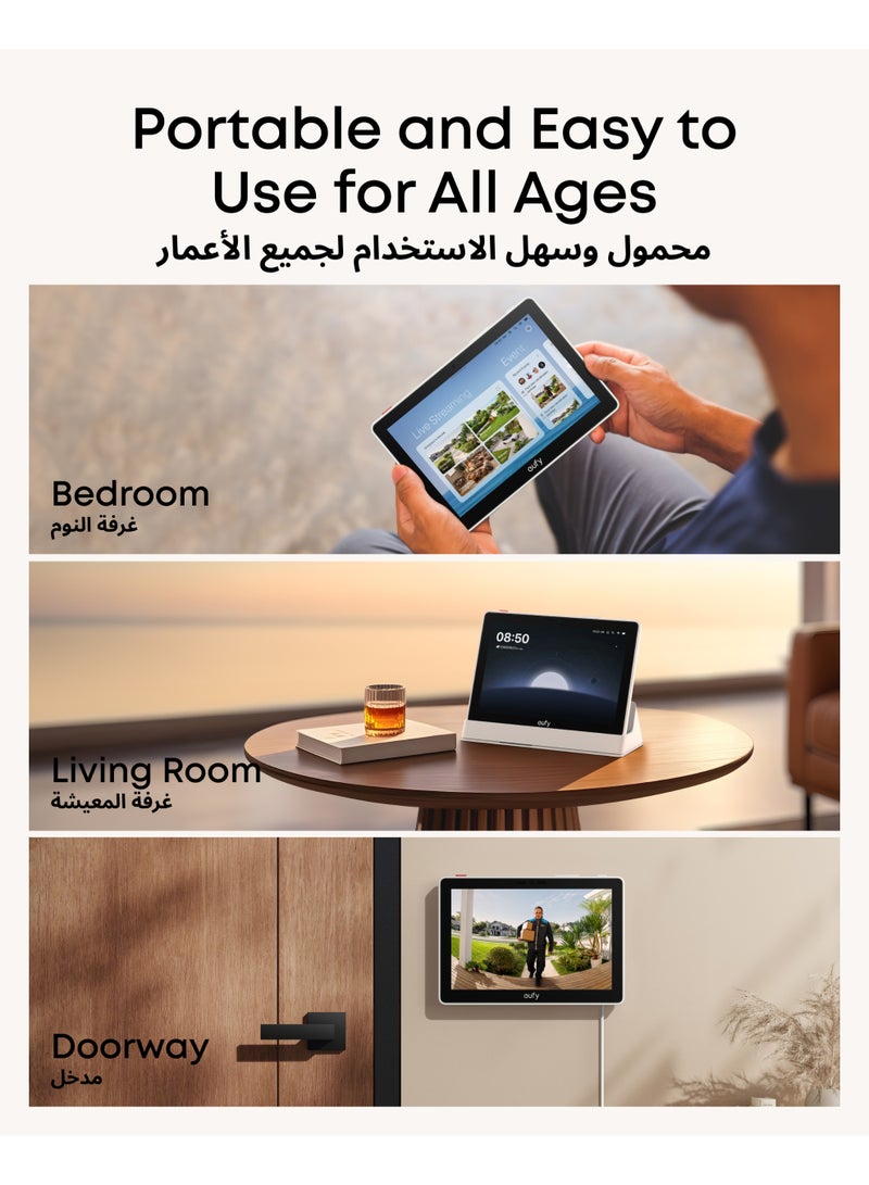 eufy eufy Security Smart Display E10, Smart Home Hub, 8" Control Panel, Compatible Devices, 4 Views on 1 Screen, Instant Door Alerts, Daily Event Reports, No Monthly Fee - Image 5