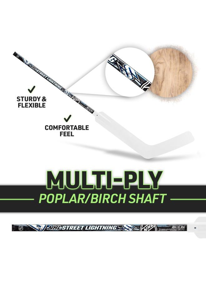 Franklin Sports NHL Street Hockey Youth Goalie Stick - Street Lightning Kids Outdoor Street + Roller Hockey Goalie Stick - Youth Junior Hockey Goalie Stick - 40" Inches - Image 4
