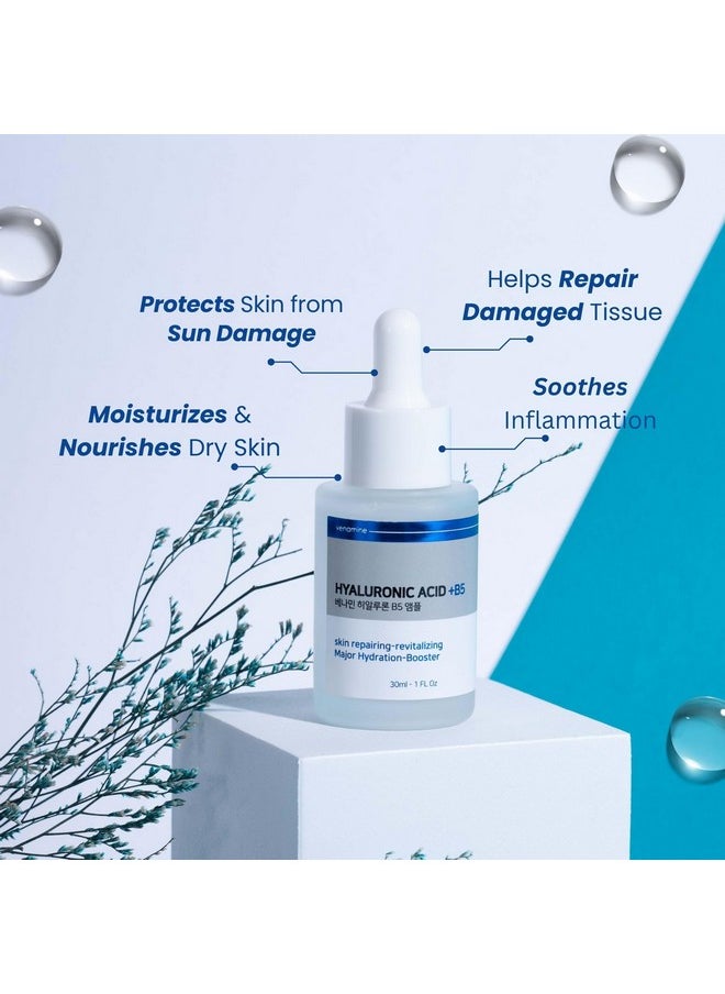 VENAMINE Pure Hyaluronic Acid With Vitamin B5 Serum For Face Antiaging Anti Wrinkle Korean Skin Care Hyaluronic Acid Serum For Face Skin Repairing Revitalizing Booster Face Serum 30Ml 1 Oz  - Image 2