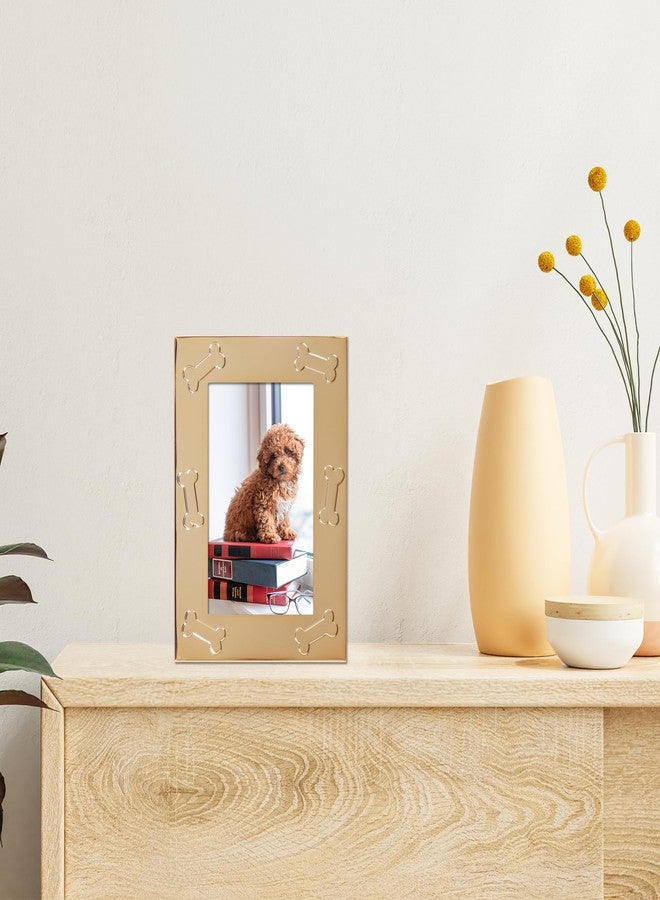 Lawrence Frames Gold Metal Picture Frame - Dog Bone Design - 4x6 - Image 3