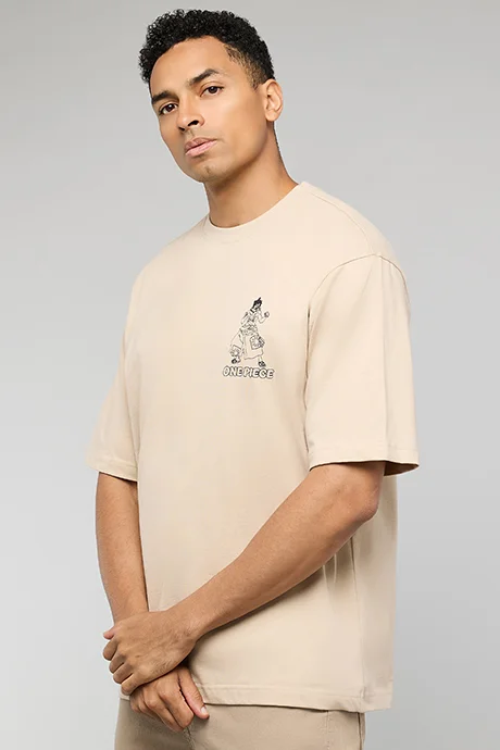 أر أند بي One Piece Printed T-Shirt with Crew Neck and Short Sleeves