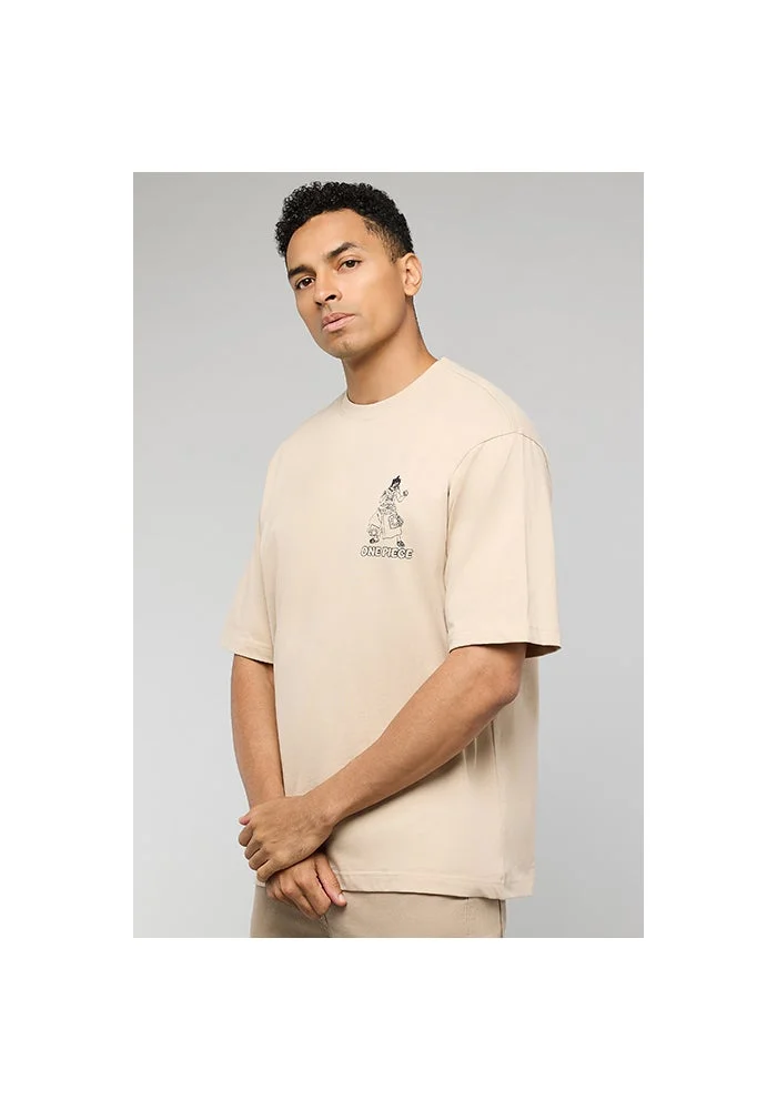 أر أند بي One Piece Printed T-Shirt with Crew Neck and Short Sleeves