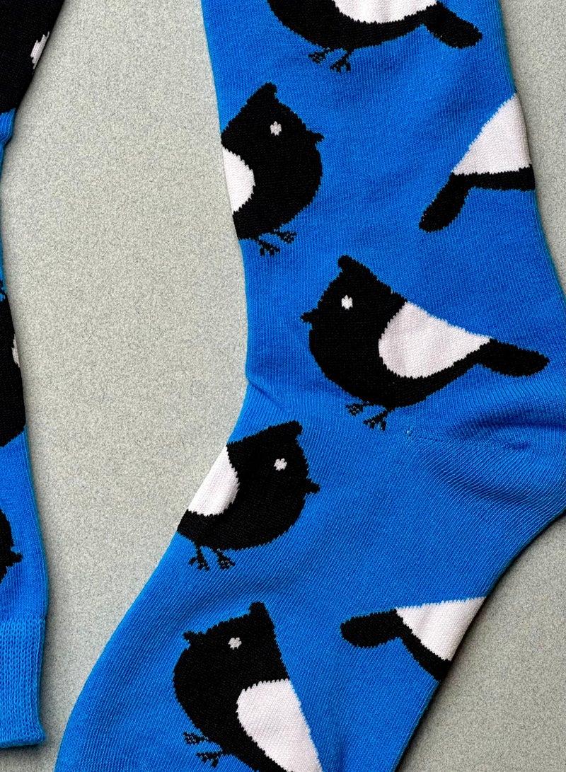 The Socks Hype 2 Pairs Unisex Bird Socks for Men Women - Comfortable Cotton Blend | Suitable for 35-42 Sizes | Charming Nature Design, Perfect for Animal Lovers - Image 3