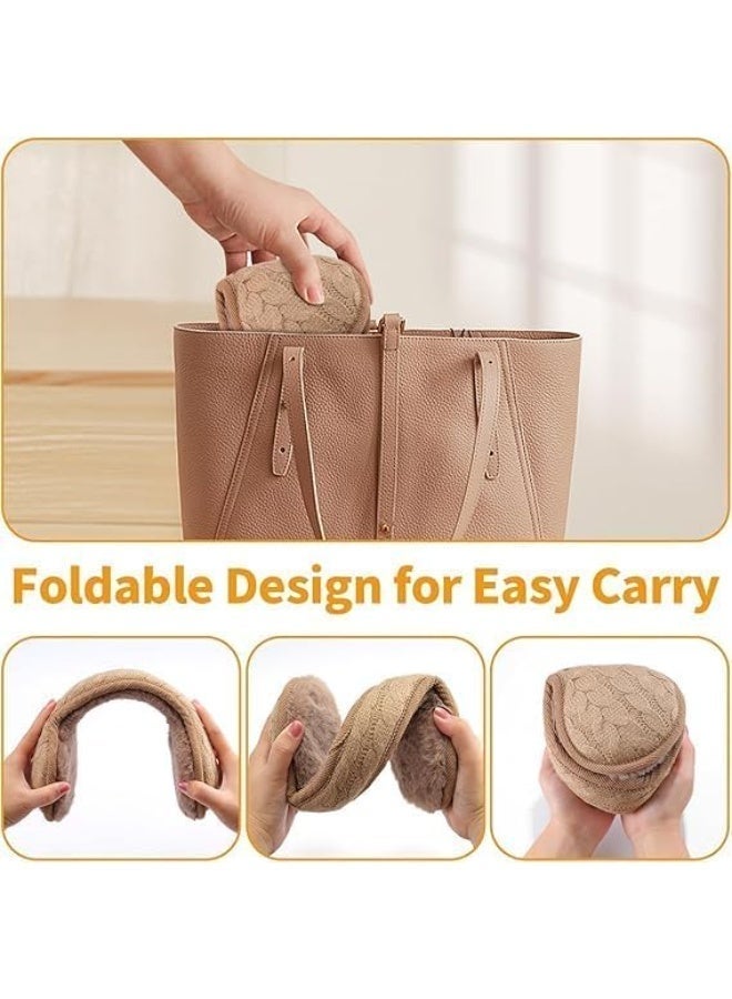 Ear Muffs for Winter Women u0026 Men, Knit Adjustable Women's Earmuffs Winter, Unisex Winter Ear Muffs Women Girl - Image 5