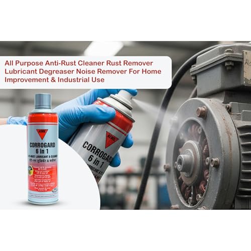 Aerol Corrogard 6-in-1 Multi-Functional Rust Remover Spray | Lubricant, Degreaser & Anti-Rust Oil | Noise Reducer for Home & Industrial Use (300g / 439ml). - Image 5