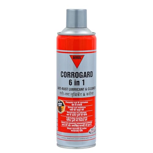 Aerol Corrogard 6-in-1 Multi-Functional Rust Remover Spray | Lubricant, Degreaser & Anti-Rust Oil | Noise Reducer for Home & Industrial Use (300g / 439ml). - Image 1