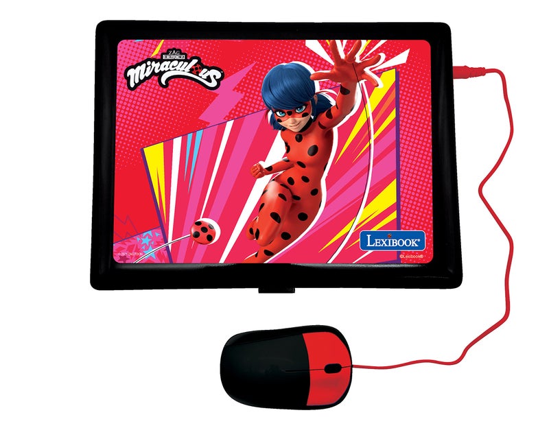 LEXiBOOK Miraculous  Educational and Bilingual Laptop EnglishSpanish  Toy for Child Kid Boys  Girls 124 Activities Learn Play Games and Music with Ladybug  RedBlack JC598MIi2 - Image 3