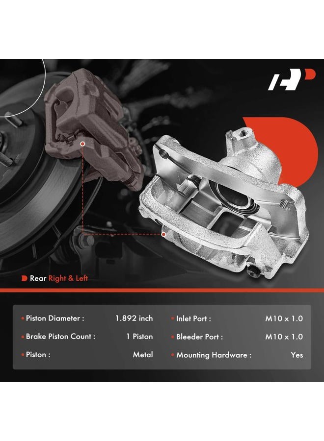 A-Premium Disc Brake Caliper Assembly with Bracket Compatible with Select Toyota and Lexus Models - 4Runner, Sequoia, GX460, GX470 - Rear Driver and Passenger Side, 2-PC Set - Image 2
