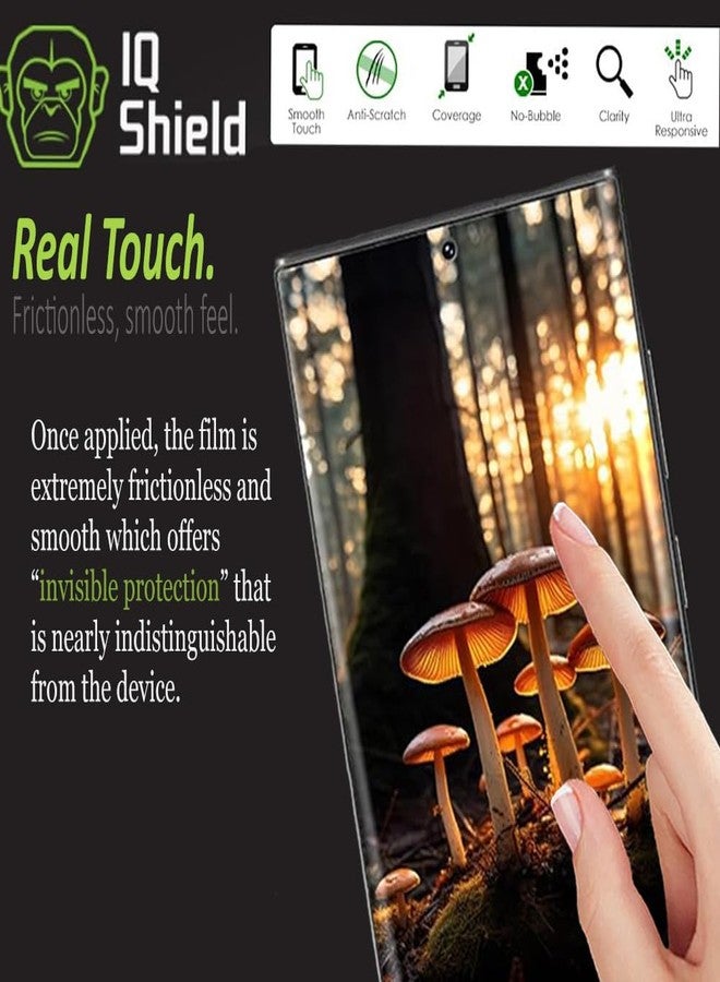 IQShield 2 Pack for Galaxy S22 Ultra Screen Protector: Clear TPU Film, Bubble-Free Installation, Scratch-Resistant, Case Friendly, HD Clarity for Ultimate Protection. Fingerprint Unlock - Image 4