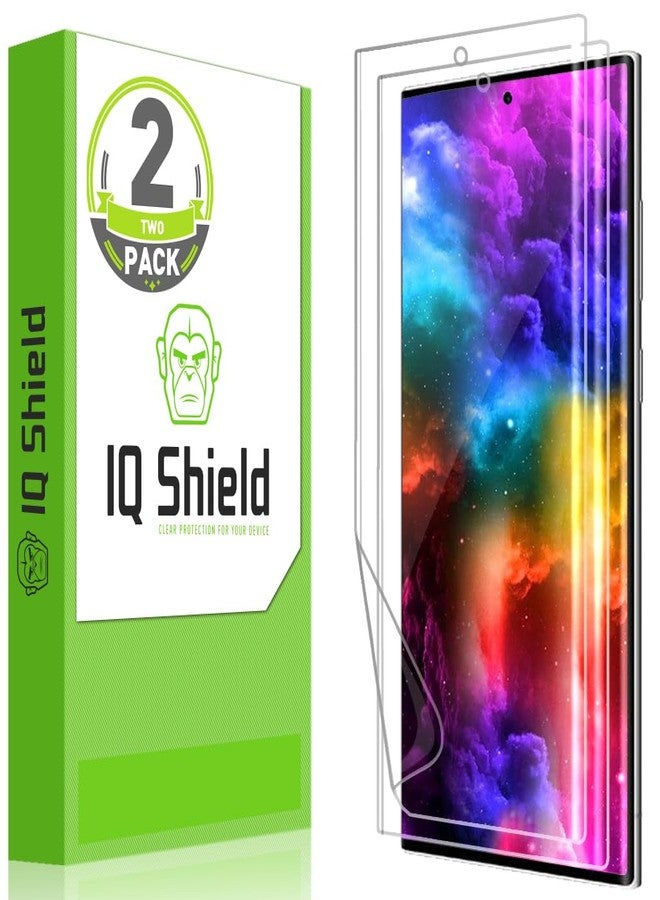 IQShield 2 Pack for Galaxy S22 Ultra Screen Protector: Clear TPU Film, Bubble-Free Installation, Scratch-Resistant, Case Friendly, HD Clarity for Ultimate Protection. Fingerprint Unlock - Image 1