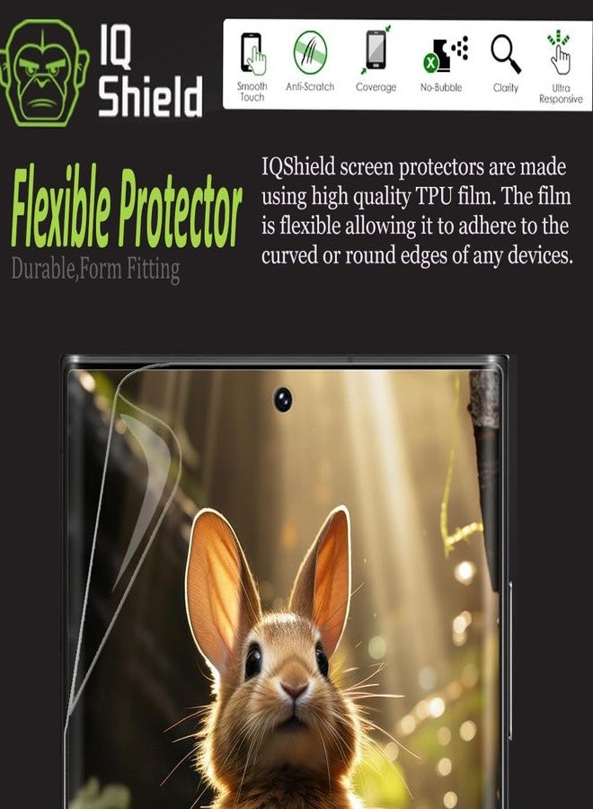 IQShield 2 Pack for Galaxy S22 Ultra Screen Protector: Clear TPU Film, Bubble-Free Installation, Scratch-Resistant, Case Friendly, HD Clarity for Ultimate Protection. Fingerprint Unlock - Image 3