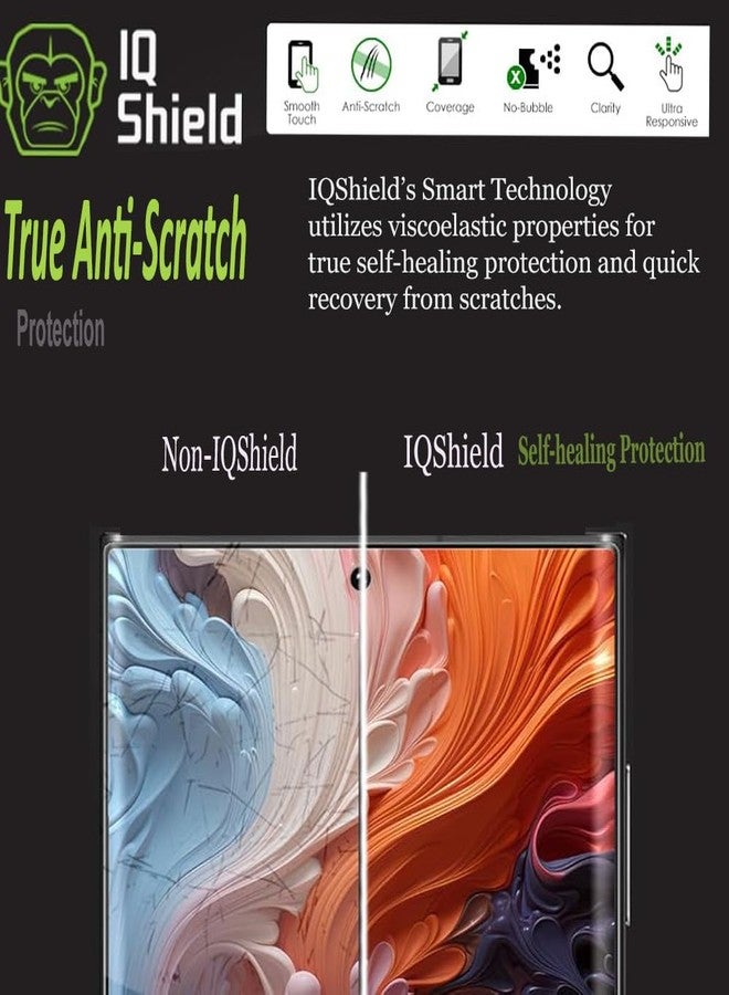 IQShield 2 Pack for Galaxy S22 Ultra Screen Protector: Clear TPU Film, Bubble-Free Installation, Scratch-Resistant, Case Friendly, HD Clarity for Ultimate Protection. Fingerprint Unlock - Image 5
