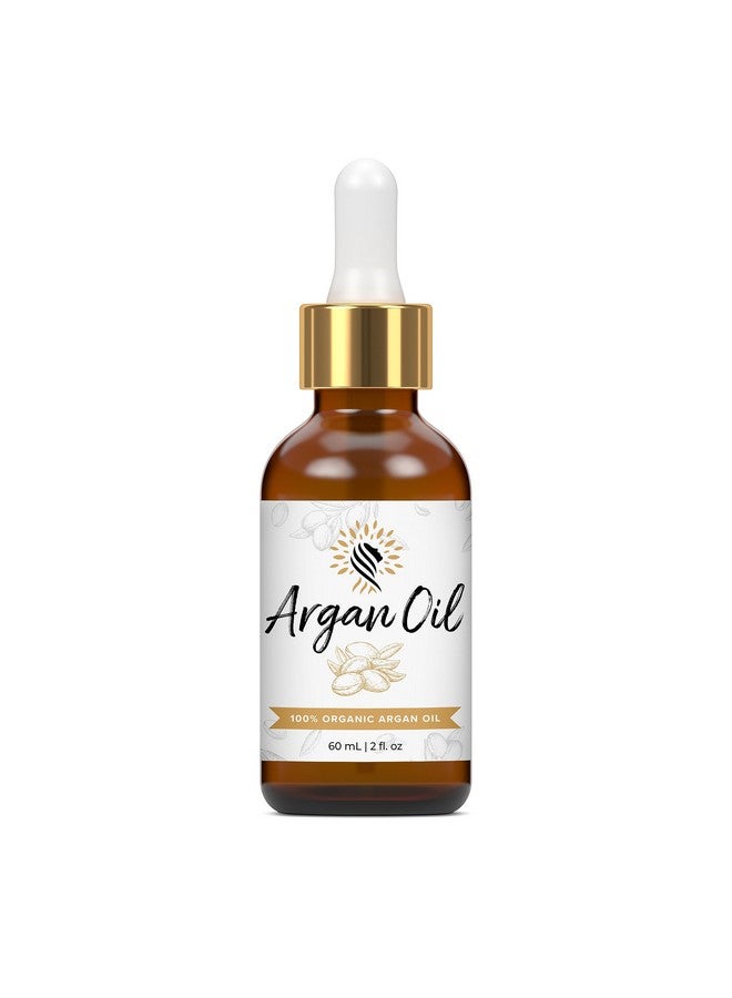 Argan Cosmetics Argan Cosmetics 100% Pure Organic Moroccan Argan Oil for Hair, Skin, Nails, Cuticles, Face & Beards - Cold Pressed, Unscented - Filtered Through Cotton & Charcoal - All Natural Moisturizer - 2 Fl Oz - Image 1
