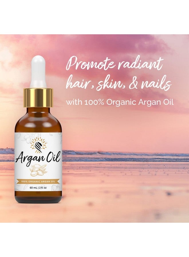 Argan Cosmetics Argan Cosmetics 100% Pure Organic Moroccan Argan Oil for Hair, Skin, Nails, Cuticles, Face & Beards - Cold Pressed, Unscented - Filtered Through Cotton & Charcoal - All Natural Moisturizer - 2 Fl Oz - Image 3