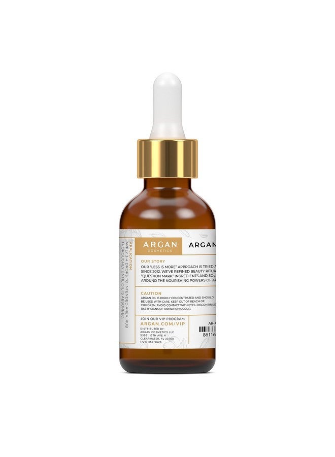 Argan Cosmetics Argan Cosmetics 100% Pure Organic Moroccan Argan Oil for Hair, Skin, Nails, Cuticles, Face & Beards - Cold Pressed, Unscented - Filtered Through Cotton & Charcoal - All Natural Moisturizer - 2 Fl Oz - Image 2