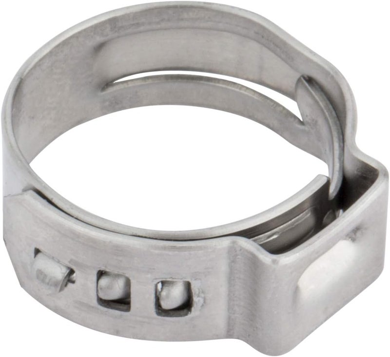 ISPINNER 25pcs 304 Stainless Steel 13.7-16.2mm Single Ear Stepless Hose Clamps - Image 2