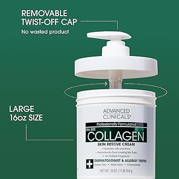 Advanced Clinicals Collagen Skin Rescue Lotion by Advanced Clinicals - Image 2
