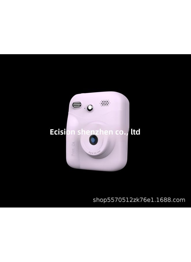 Generic Children's Camera Cartoon Digital Mini Hd Selfie Print Camera Toy Gift-Color:Light Purple  - Image 1