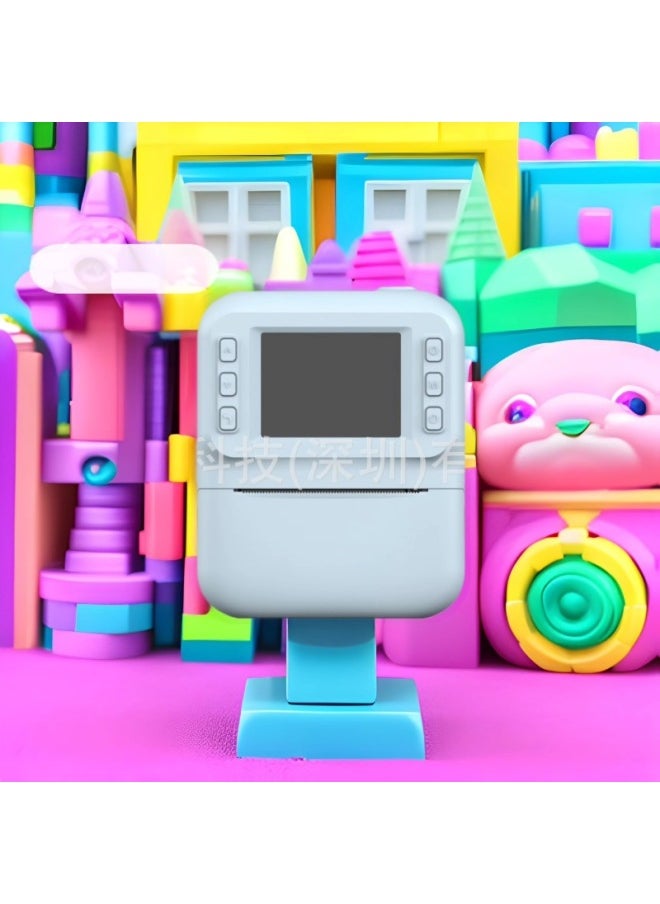 Generic Children's Camera Cartoon Digital Mini Hd Selfie Print Camera Toy Gift-Color:Light Purple  - Image 5