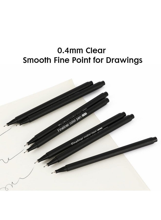 RIANCY Black Ink Color Sipa Pens For Journaling Note Taking, 12 Pack Fineliner Pens For Office School Teacher Student Supplies, Journal Planner Writing Back To School Supplies, Fine Tip Markers  - Image 4