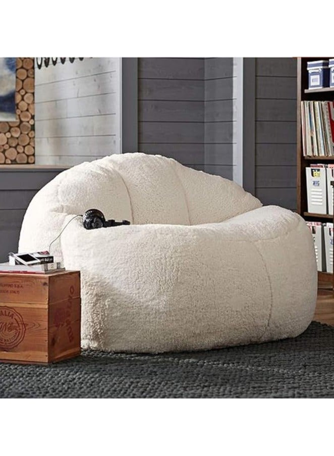 Poppins Home Poppins HOME Lazy Sofa Big Lamb Velvet Bean Bag Sofa Set Lazy Sofa Bed Unfilled Children's Adult Balcony Corner Stool Fluffy Cushion (Color : 80x135cm double)  - Image 4