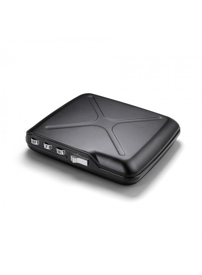 ÖGON -DESIGNS- The First Pocket Size Vault By Ögon Designs – Aluminum Code Wallet For Cards And Banknotes - Lockable With A 3 Digit Code - Rfid Blocking Card Holder - Black  - Image 5