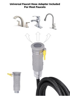 INNOV In Mecca Promotional Travel Shattaf bidet kit. High pressure sprayer with 3 Meter Hose. 1pc compressed washing towel. 2 x Connectors - Quick Connector + Universal Silicone connector.  - Image 3