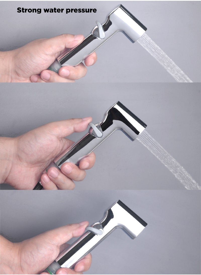 INNOV In Mecca - Promotional Travel Shattaf bidet kit. High pressure sprayer with 3 Meter Hose. 1pc compressed washing towel. 2 x Connectors - Quick Connector + Universal Silicone connector. - Image 1