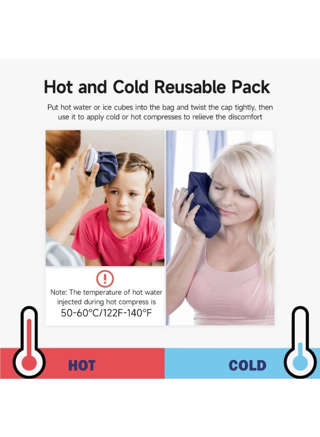 SIGood Reusable Ice Packs for Injuries, 3 Sizes (6"/9"/11") Hot Cold Therapy Bags with Wide Mouth, Soft Fabric Compress for Pain Relief in Knee, Head, Muscle, Joint (Blue) - Image 5