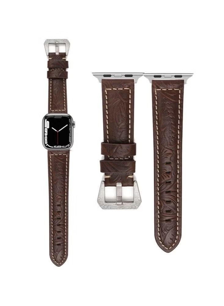 vesus Engraved Tattoo Genuine Leather Replacement Band