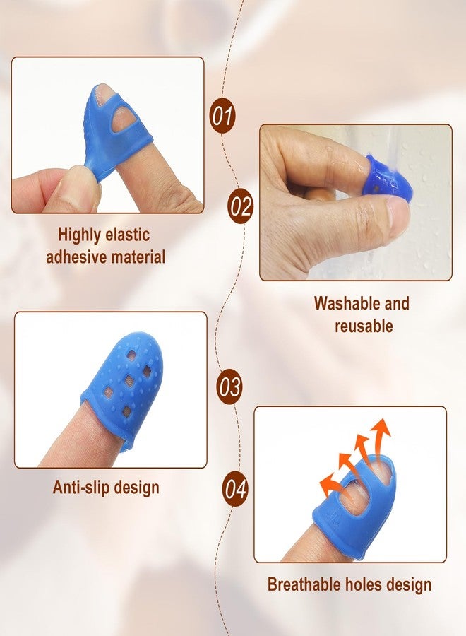 PATIKIL Finger Tip Covers Cots, Pink Silicone Finger Protectors Gloves Breathable Reusable Fingertip Caps with Air Holes for Dry Skin Finger Cracking, XS, 15 Pcs - Image 3