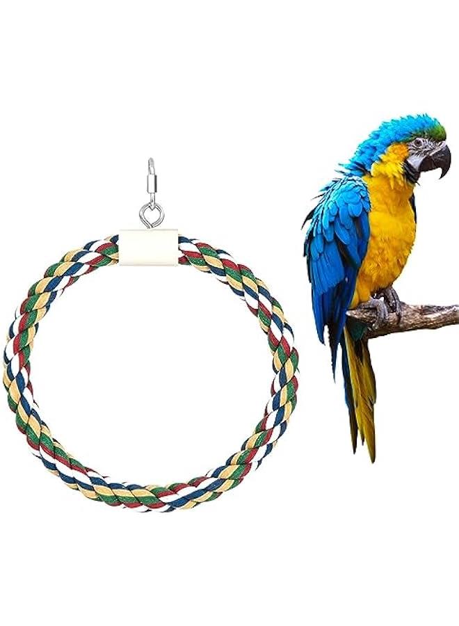 Parrot Climbing and Biting Toy with Cotton Rope and Bungee Cord for Birdcage Swing - Image 4