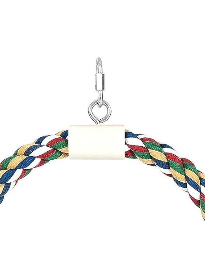 Parrot Climbing and Biting Toy with Cotton Rope and Bungee Cord for Birdcage Swing - Image 3