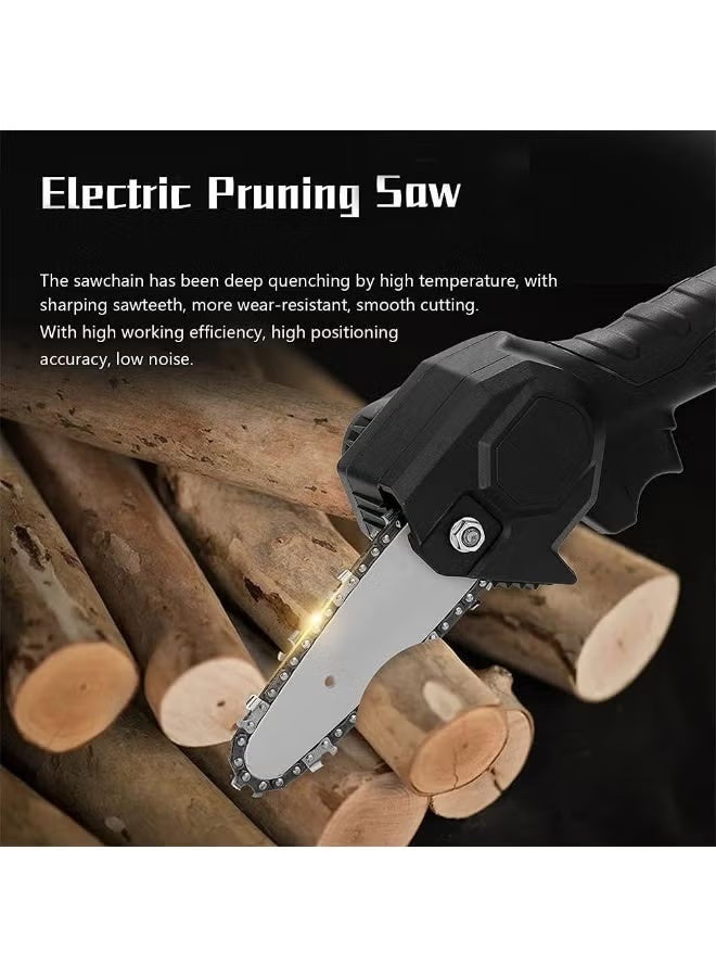 ELTRAZONE Portable 24V Cordless Mini Electric Chainsaw, Rechargeable Battery Powered Handheld Chainsaw, Sharp Wear-Resistant Chain, Compact Electric Pruning Saw, Lightweight One-Hand Cutting Tool for Garden Tree Branches, Wood Cutting & Outdoor Maintenance - Image 5