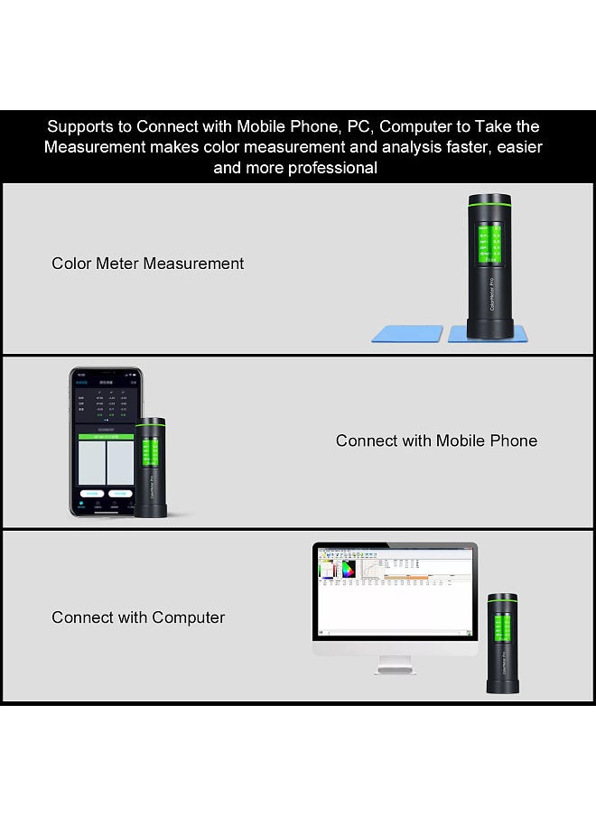 Generic - Colorimeter Color Meter Chromometer Smart Color Measuring Instrument APP Control Auto Calibration High Precision Android iOS Windows Supported - Image 1