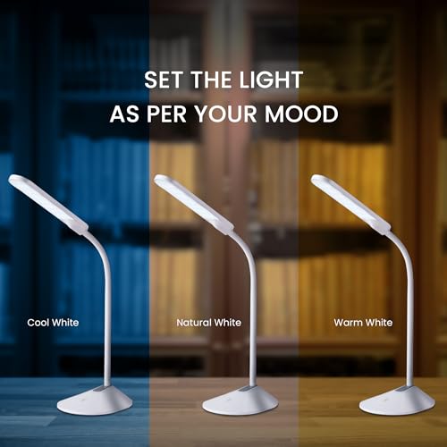 MAGIK Scholar Sleek 6W LED Rechargeable Study Table Lamp | 3 Color Modes (3000K-4000K-6500K) | Dimming & Tunable Facillity | Flexible Neck, Portable, Eye-Care Desk Light for Kids & Adults | Pack of 1 - Image 4