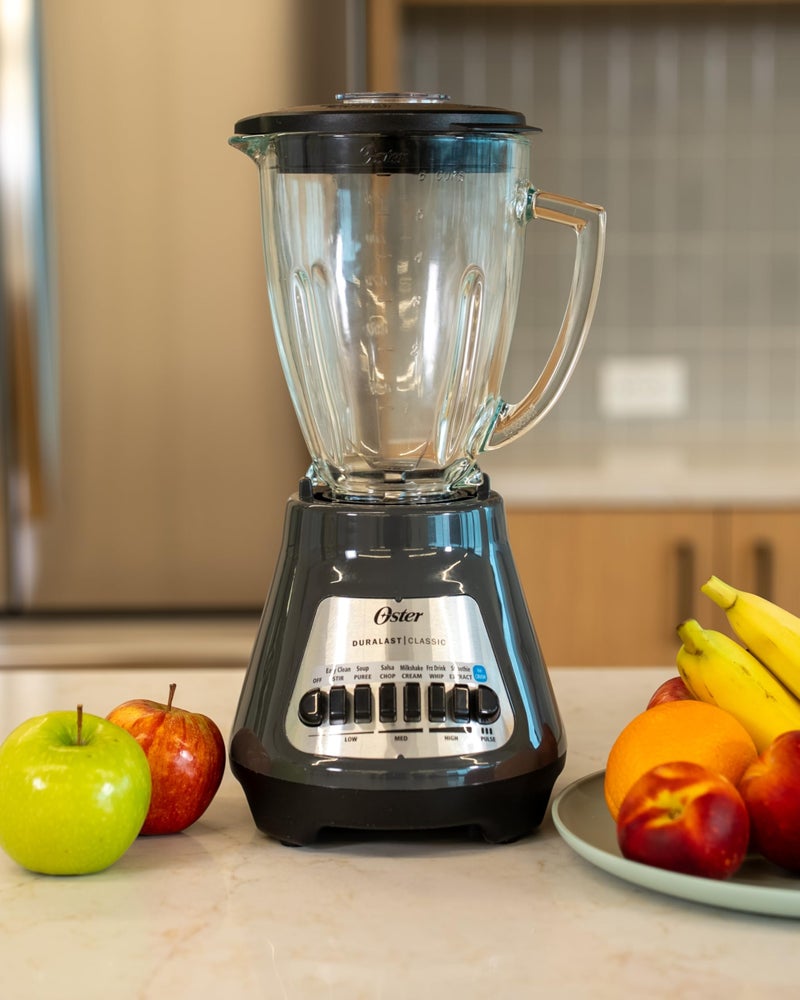 OsterÂ® Classic Series 8-Speed Blender with 6-Cup Glass Jar, Gray - Image 3