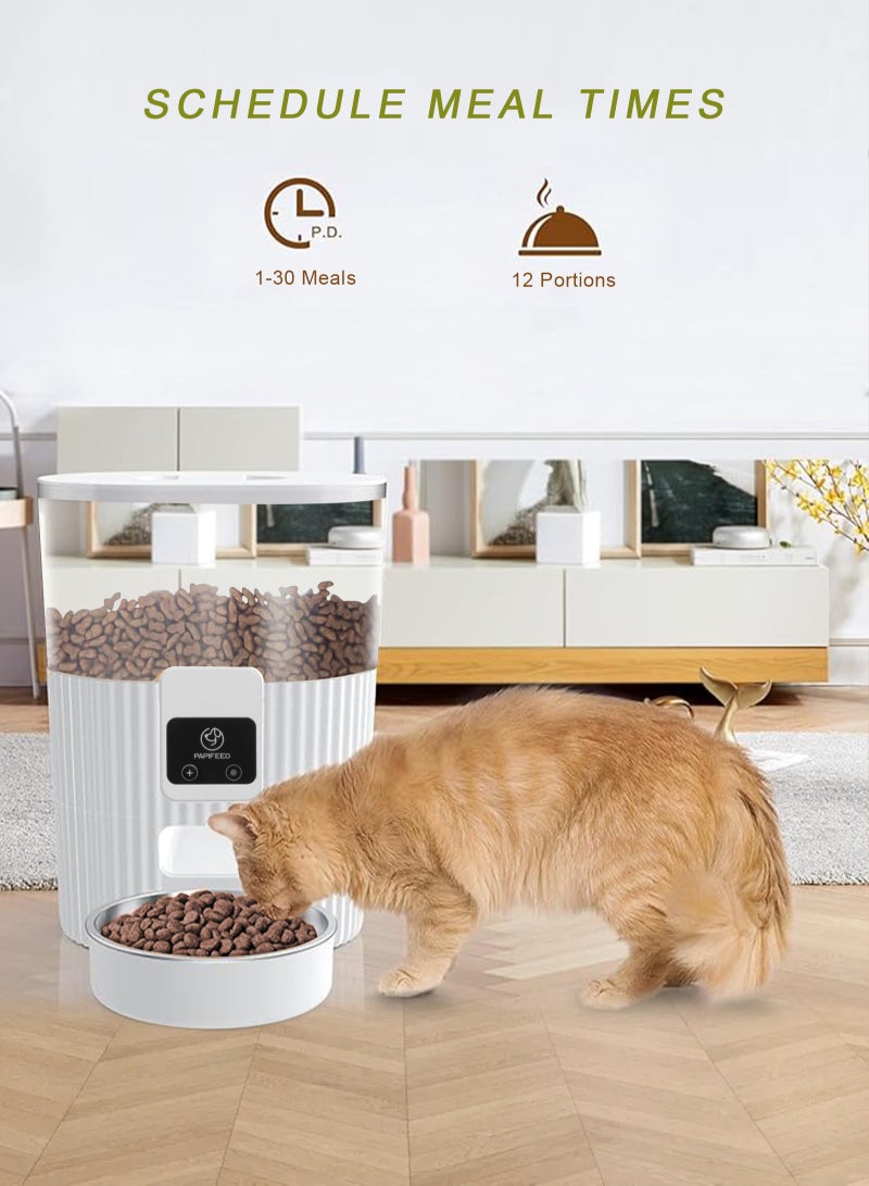 URbazaar Smart Automatic Cat Feeders with APP WiFi Cat Automatic Feeder for Cats & Dogs, Smart Timed Auto Cat Food Dispenser, Portion Control- Battery and Plug-in Power Up to 10 Meals Per Day - Image 4
