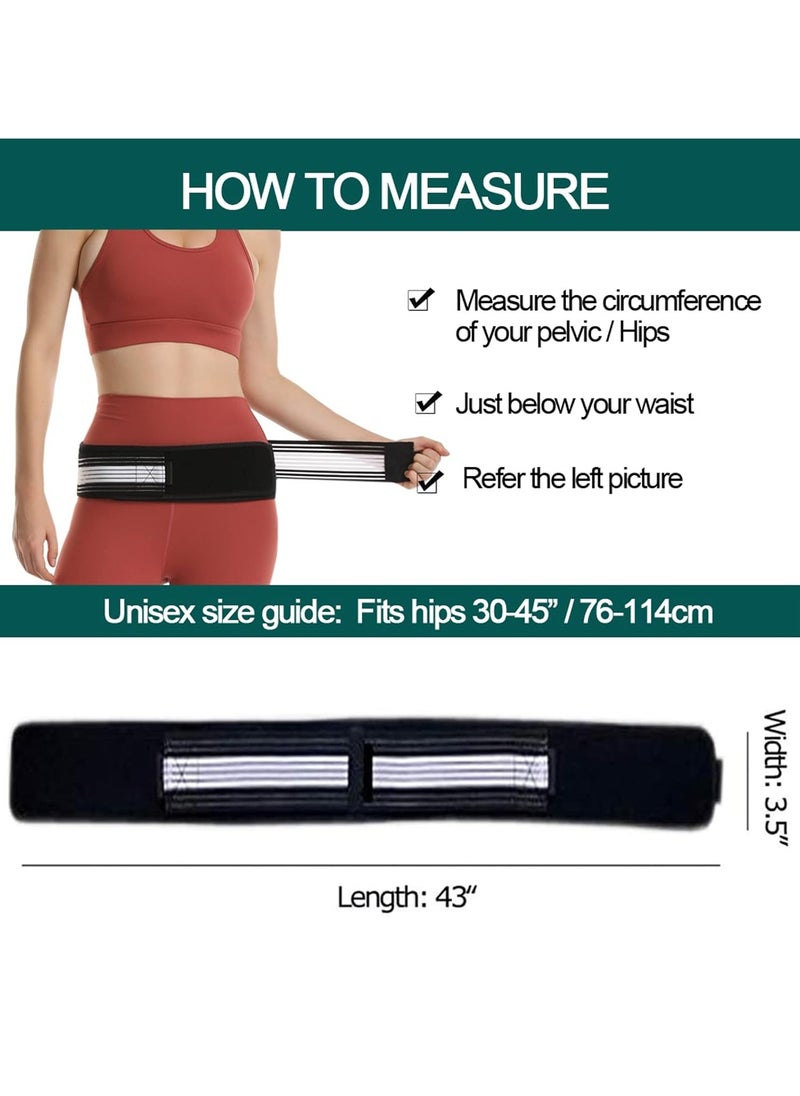 Generic - Sacroiliac SI Joint Hip Belt - Lower Back Support Brace for Men and Women - Pelvic Support Belt - Trochanter Belt - Sciatica Pelvis Lumbar Hip Pain Relief - Image 1