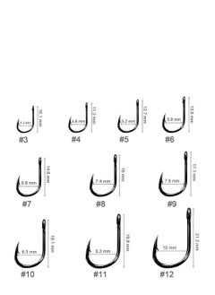 Generic 500-Piece Premium Fishhooks High Carbon Steel Fishing Hooks with 10 Sizes, Strong Sharp Fish Hook with Barbs, Portable Plastic Box, for Freshwater/Seawater  - Image 3