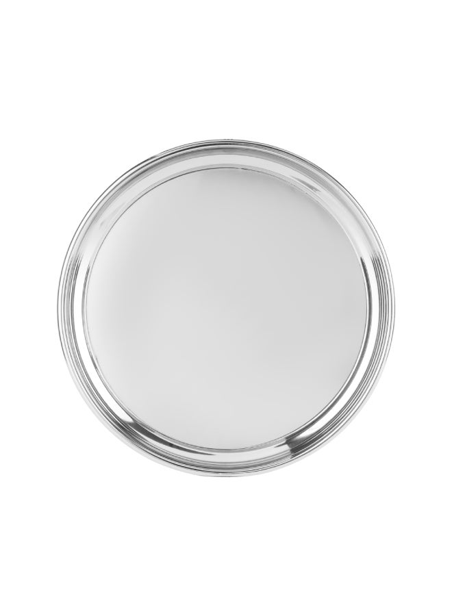 Royalford Round Tray Plain 40Cm Made In India Silver - Image 2