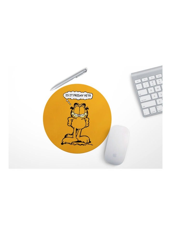 LIT Is it Friday Quote School Circle Shape Mouse Pad - Image 2