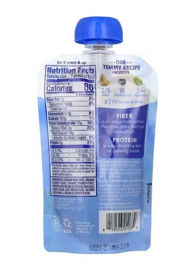 Happy Tot Fiber and Protein 2 Years Organic Pears Blueberries and Spinach 4 oz 113 g - pzsku/Z3729C23F8A68CFF0229DZ/45/_/1705996445/e8094976-3591-4b28-a368-21fe30f297d0