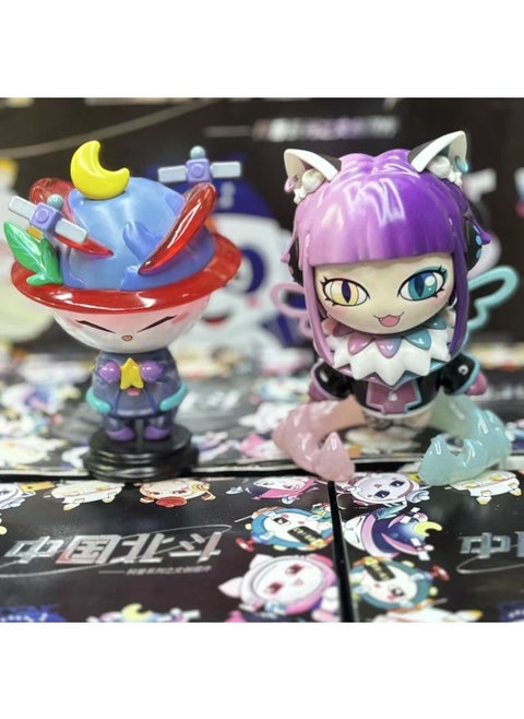 Genuine Chinese Beidou Popular Science Series Tide Play Hand-made Gift Ornaments Toys Creative Peripheral Doll Blind Box Wholesale-Color:Color-Specifications:One Random Beidou In China (please Take 8 Pieces For The Whole Box)