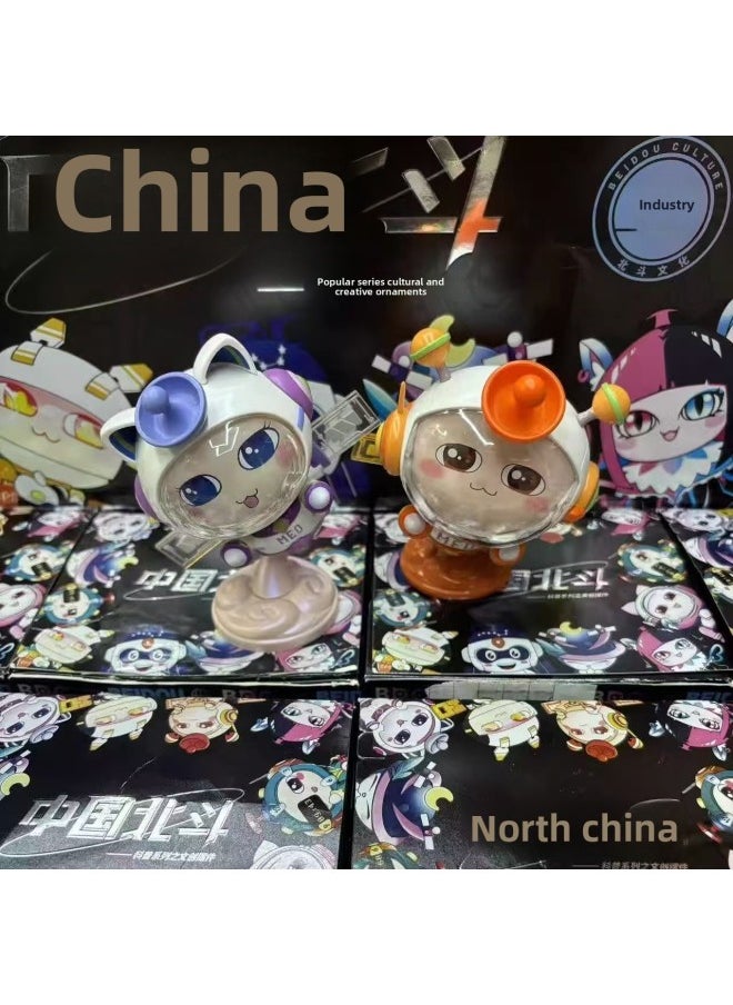 null - Genuine Chinese Beidou Popular Science Series Tide Play Hand-made Gift Ornaments Toys Creative Peripheral Doll Blind Box Wholesale-Color:Color-Specifications:One Random Beidou In China (please Take 8 Pieces For The Whole Box) - Image 1