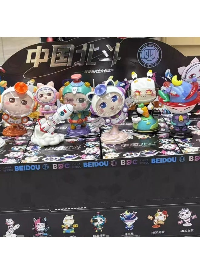 null - Genuine Chinese Beidou Popular Science Series Tide Play Hand-made Gift Ornaments Toys Creative Peripheral Doll Blind Box Wholesale-Color:Color-Specifications:One Random Beidou In China (please Take 8 Pieces For The Whole Box) - Image 1