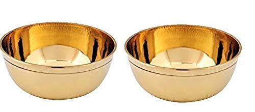 ROLIMOLI Brass Puja Katori Traditional Gold Finish Decorative Bowl for Religious Rituals and Home Temple Offerings (Gold) - Image 3