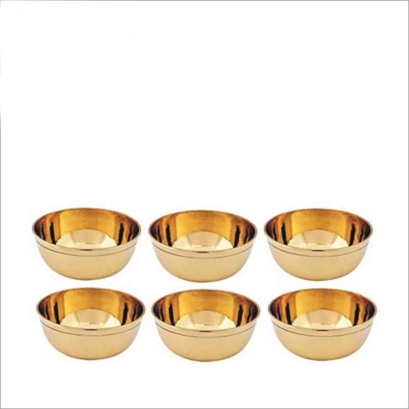 ROLIMOLI Brass Puja Katori Traditional Gold Finish Decorative Bowl for Religious Rituals and Home Temple Offerings (Gold) - Image 5
