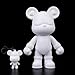 Coniuty DIY Fluid Bear Keychain Painting Set Teddy Bear Figure for Creative Fluid Art and Home Decoration 9 Inch Blank Mold - Image 2