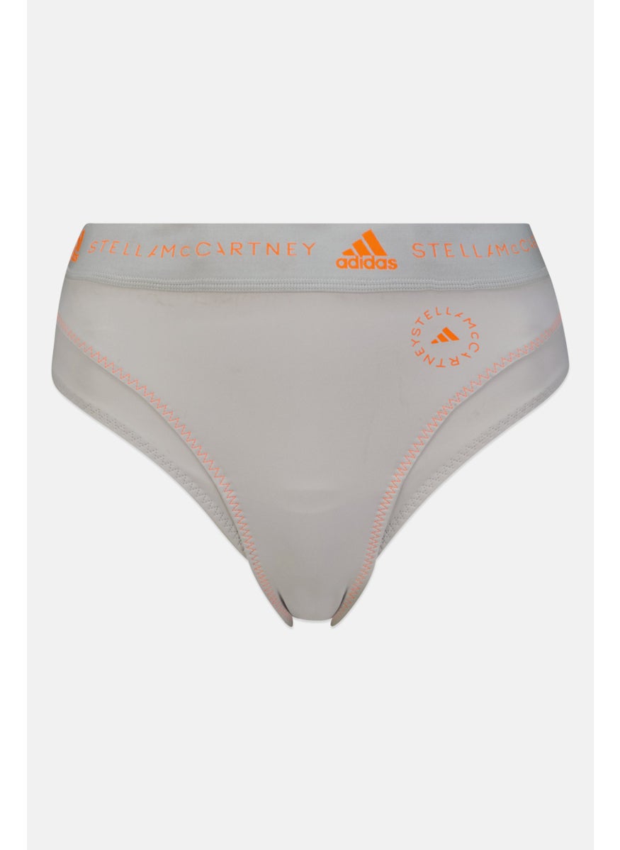 adidas By Stella McCartney Women Brand Logo Bikini Bottom, Grey  - Image 1